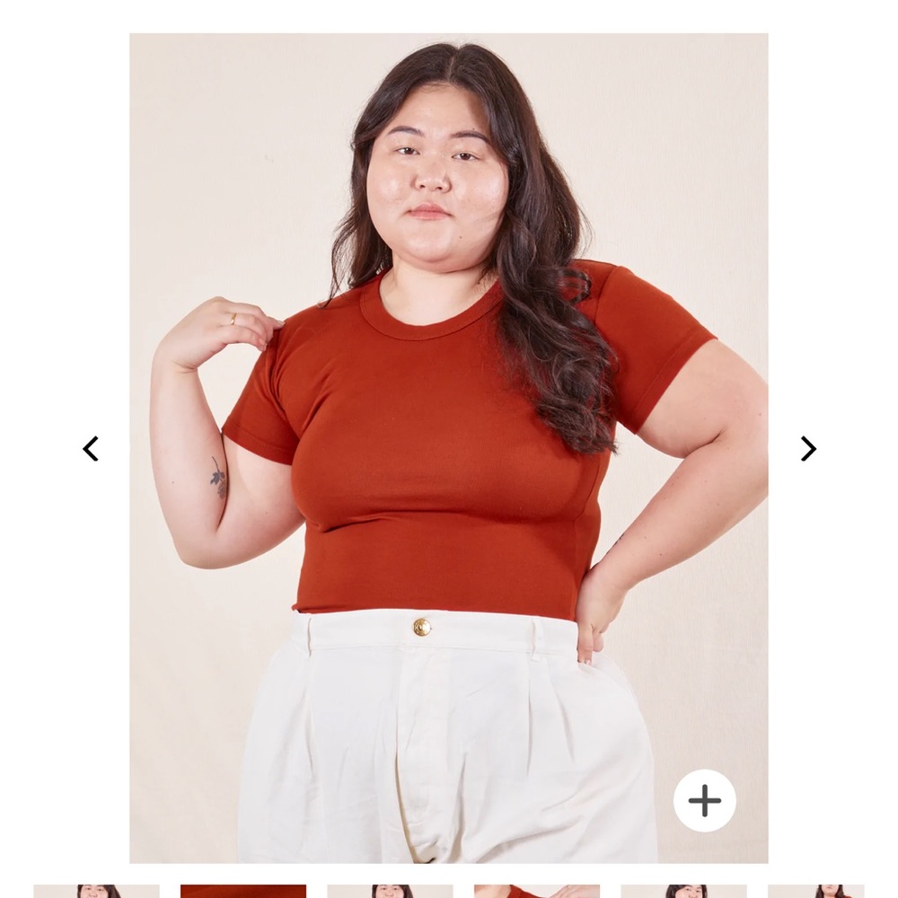 Big Bud Press Paprika Short Sleeve Baby Tee, Small